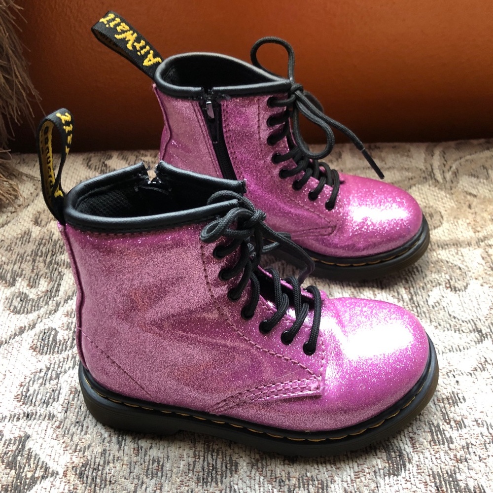Dr. Martens Boots 1460 Pink Glitter Size 9
